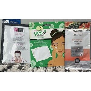 Yes To Cucumbers Face Mask Lot of 3 Sensitive Skin Collagen Brightening